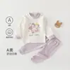 Conjunto de Ropa Interior para Bebé Primavera y Otoño Broches en el Hombro sin Huesos Temporada de Invierno Ropa de Otoño Pantalones de Otoño Conjunto Casual de Dos Piezas Pijama de Manga Larga