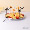Mini Placa Decorativa Estilo Japonês para Bento Animal de Desenho Animado Crianças Garfo de Frutas Halloween Sinal de Trânsito Fruta