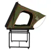 Tienda de Campaña Rígida para Montar en Coche con Diseño de Apertura Lateral, Base de Panal de Aluminio, Escaleras de Aluminio de 2.3m, Tira de Luz LED Integrada, Impermeable