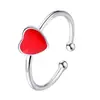 Anillo de Amor de Venta Caliente Transfronterizo para Mujer Estilo Ins Retro Temperamento Sentido del Diseño Anillo de Dedo en Forma de Corazón Anillo de Personalidad Europeo y Americano