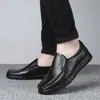[Piel de vaca de primera capa real] Zapatos de cuero casual de negocios para hombre de alta gama mocasines slip-on zapatos de conducción
