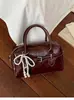 Bolso de Mano para Mujer 2026 Nuevo de Moda con Textura de Perla, Bolso Cruzado al Hombro tipo Boston Almohada