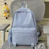 Mochila Escolar para Campus Estilo Coreano Ins Simple de Cuadros para Estudiantes de Secundaria y Preparatoria Gran Capacidad Mochila Casual para Viajes