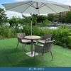 Techo para mesa y silla de exterior, silla de cuerda para ocio al aire libre, combinación de silla de ratán impermeable y a prueba de sol para patio, balcón, terraza, jardín