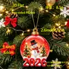2026 Nuevos Adornos Acrílicos para Árbol de Navidad Papá Noel Renos Hombre de Jengibre Decoraciones Colgantes para Ventana Decoraciones de Fiesta