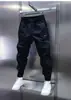 Pantalones de trabajo lisos con forro polar nuevos 2024, pantalones casuales, pantalones cónicos estilo harén, pantalones ajustados de tobillo estilo coreano para hombre de moda