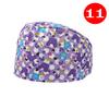 Gorro Quirúrgico con Hebilla Ajustable Algodón Estampado Redondo Dental Belleza Doctora Enfermera Gorra Resistente al Aceite para Mujer Médico Parte Superior Plana