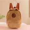 2024 Nova Kapibala Plush Capybara Mochila Bonito All-match Mao Mao Mao Bag Feminino Cartoon Estudante Mochila Pequena