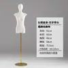 Mannequin Feminino de Meio Corpo com Cobertura de Tecido, Adereço de Exibição com Membros Móveis para Vitrine de Loja de Roupas
