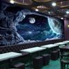 Fondo de pantalla de cielo estrellado en 3D, museo de ciencia y tecnología, deportes electrónicos, hotel, universo, luna, fondo de pantalla, barra de tela, caja de KTV