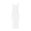 Vestido Longo de Verão 2025 Estilo Novo Europeu e Americano Transfronteiriço com Textura Recortada Decote V Sem Mangas Costas Abertas Proteção Solar para Praia