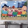 Tela de fondo de Crayon Shin-Chan Tela colgante Tela de pared Decoración de dormitorio Mesita de noche Dormitorio Tapiz de renovación Ins Sistema de curación B&B