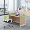 Escritorio y Silla para Oficina Foshan, Estación de Trabajo Individual con Forma de E para 4/6 Personas con Divisoria Verde y Gabinete