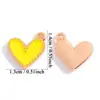 Variedad de Colgantes de Corazón Dentado de Esmalte Multicolor Accesorios de Joyería de Aleación para Manualidades Colgante de Collar Pulsera Venta Caliente Transfronteriza