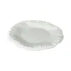 Plato de Cerámica Blanca Creativo para Hotel Restaurante Plato Privado de Gama Alta Borde con Textura de Roca Cerámica Especial Vajilla de Gama Alta Presentación