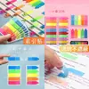 Etiquetas Coloridas Adesivas Adesivos de Marcação Anti-Classificação Adesivos de Papel Etiqueta Transparente Tira Longa Autoadesivo Sem Marca Sem Resíduo