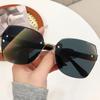 Nova moda sem moldura cut-edge óculos de sol moda feminina uv - prova óculos de sol dos homens Marine gradiente óculos de sol - prova