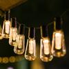 Luces de Cadena de Bombillas Edison Solares Nostálgicas Largas para Patio Jardín Exterior Camping Luces Decorativas Luces de Atmósfera Exterior