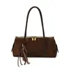 Bolso de Hombro Individual Patchwork Esmerilado Retro Transfronterizo Estilo Dulce Fresco de Nicho Bolso Boston para Viajes Cotidianos Bolso de Mano de Gran Capacidad