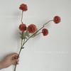 Nova simulação 5 bola de cebola pequena 5 cabeça bola crisântemo salão de casamento fundo arranjo de flores macias mesa vaso colocação de flores