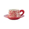 Regalo de Boda Chino para Recién Casados, Novios, Par de Tazas de Café para Compromiso, Caja de Regalo para Inauguración de Casa, Taza de Café
