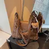 Moda de Comercio Exterior Estampado de Leopardo Bolso de Hombro de Gran Capacidad para Mujer 2025 Nuevo Versátil Mochila Casual Bolso Tote para Viajar