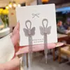 Pendientes de Plata 925 con Aguja, Borla de Mariposa con Diamantes Brillantes, Lujo Accesible, Pendientes de Gama Alta, Diseño de Nicho, Pendientes Elegantes para Mujer