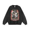 American hip hop retrato impresso lavado suéter com capuz masculino e feminino moda marca solto high street all-match hoodie top cross-border