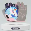 Guantes de Montar de Dibujos Animados para Niños Guantes Amortiguadores de Choque para Bicicleta Guantes de Equilibrio para Manos Guantes Deportivos Transpirables Antideslizantes de Medio Dedo