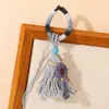 Girasol Estilo Tíbet Hilo de Algodón Anillo Llavero Colgante Producto Terminado DIY Bandera de Oración Anillo Colorido Borla Colgante para Coche Accesorio para Bolsa
