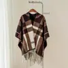Xale de Cashmere Sintético de Alta Qualidade com Pintura a Tinta Estilo Chinês, Cachecol Quente Versátil para Viagens de Inverno, Manto Espessado