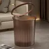 Bote de Basura Grande para el Hogar con Alta Capacidad, Anillo de Presión Avanzado, Sin Tapa, Alto Valor Estético para Baño, Cocina y Sala de Estar