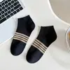 Calcetines Cortos de Verano para Hombre con Doble Costura Anti-Pilling, Transpirables y Absorbentes del Sudor, Calcetines Finos de Tobillo de Corte Bajo de Moda