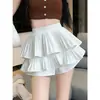 2026 Verano Nuevo Estilo Estilo Princesa Falda de Pastel Plisada Poliéster Ligeramente Elástico Color Sólido Empalme Fresca y Dulce Falda