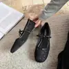 Zapatos de Noche Nuevos para Mujer Estilo Francés Plano de Encaje Rosa Transpirable con Lazo de Nicho Estilo Nuevo 2026