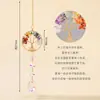 Amazon Gravilla Colorida Árbol de la Vida Colgante de Cristal Colgante Colgante de Coche Decoración de Jardín Atrapasoles Campana de Viento