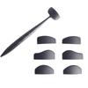 Herramientas de belleza personalizadas de Amazon, de silicona ecológica, accesorio auxiliar para maquillaje de ojos, práctico sello negro seis en uno para sombras de ojos y delineadores.