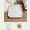 Belleza atemporal - Set de platos de cena de cerámica pintados a mano con lunares de alta estética para uso doméstico, exquisito para platos de desayuno, ensalada de verduras y postre