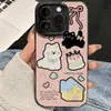 Gato West Highland para Funda de Teléfono Apple 15/16plus iPhone13/ 14 Resistente a Caídas Caricatura Jelly Shell X
