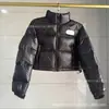Comércio Exterior Transfronteiriço, North Face 84, design curto, jaqueta de plumas de inverno, casaco puffer feminino, agasalho estiloso e confortável