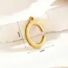 Pingentes de Letra Espelhados em Aço Inoxidável A-Z em Estoque, Cor Dourada 18K, Acessórios de 26 Letras Pingentes para Joias DIY