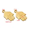 Colgante de Hoja de Palma de Acero Inoxidable Chapado al Vacío en Oro de 18 Quilates Colgante Accesorios para Joyería de Collares Pulseras Pendientes Venta al por Mayor