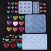 Molde de silicona para hornear pasteles de chocolate con diseño de parche de amor de bricolaje, molde de decoración de joyas de cristal epoxi