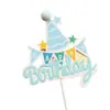 Toppers Decorativos para Pasteles Estilo Ins Coreano Retro Inserts para Pasteles Decoración de Mesa de Postres Inserts Bandera Estilo Sombrero de Fiesta
