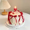 Decoración de pastel para el Día de San Valentín Qixi 2026 adorno de vela de amor en forma de corazón accesorio para insertar tarjeta de confesión de pareja
