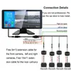 Sistema DVR de 10.36 Pulgadas con 4 Pantallas Conmutables 360 grados Interconexión de Máquina para Camión/Vehículo Carplay Inalámbrico Grabadora de Conducción