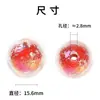 Contas de Gelo Coloridas Banhadas 16mm Acrílico com Furo Passante Contas Redondas Corrente para Celular Acessórios de Joias DIY Materiais para Miçangas Contas Soltas