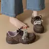 Zapatillas transpirables casuales para exteriores de otoño para senderismo, nuevo modelo 2026, diseño ligero, zapatillas de papá con cordones para mujer