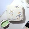 Bolsa de armazenamento de toalha para tia estudante absorvente higiênico menina simples portátil portátil pequena absorvente higiênico grande capacidade fofo