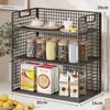 Estante de Almacenamiento de Escritorio Cocina Mesa de Comedor Encimera Estante para Snacks Caja de Almacenamiento Organizador de Múltiples Niveles Bolsas de Té Mesa de Café Portavasos
